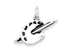 FJC Finejewelers Sterling Silver Antiqued Artist Palette Charm