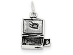 FJC Finejewelers Sterling Silver Antiqued Laptop Charm