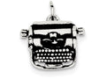 FJC Finejewelers Sterling Silver Antiqued Typewriter Charm