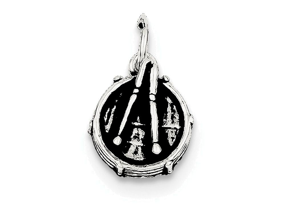 FJC Finejewelers Sterling Silver Antiqued Drum Charm