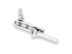 FJC Finejewelers Sterling Silver Antiqued Trombone Charm