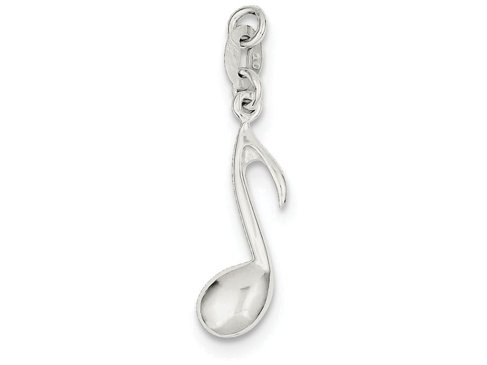 FJC Finejewelers Sterling Silver Polished Music Note Charm