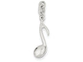 FJC Finejewelers Sterling Silver Polished Music Note Charm