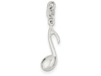 FJC Finejewelers Sterling Silver Polished Music Note Charm
