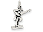 FJC Finejewelers Sterling Silver Antiqued Gymnasts Charm