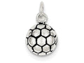FJC Finejewelers Sterling Silver Antiqued Soccer Ball Charm
