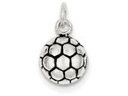 FJC Finejewelers Sterling Silver Antiqued Soccer Ball Charm