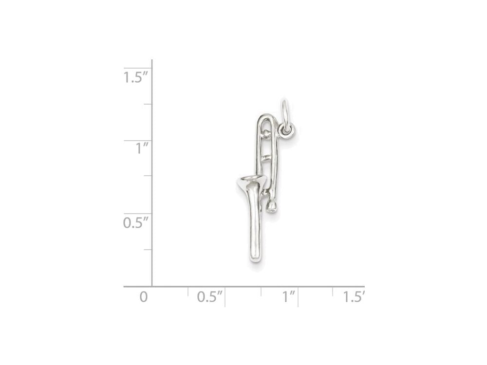 FJC Finejewelers Sterling Silver Trombone Charm
