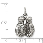 FJC Finejewelers Sterling Silver Antiqued Boxing Gloves Charm