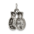 FJC Finejewelers Sterling Silver Antiqued Boxing Gloves Charm