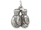 FJC Finejewelers Sterling Silver Antiqued Boxing Gloves Charm