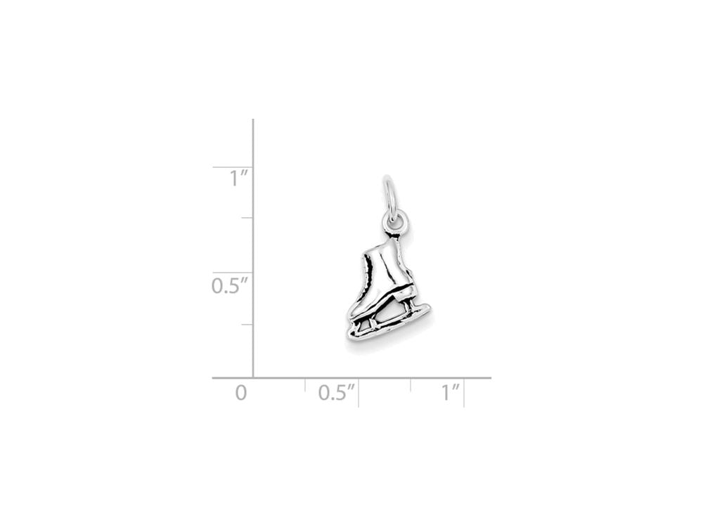 FJC Finejewelers Sterling Silver Antiqued Ice Skate Charm