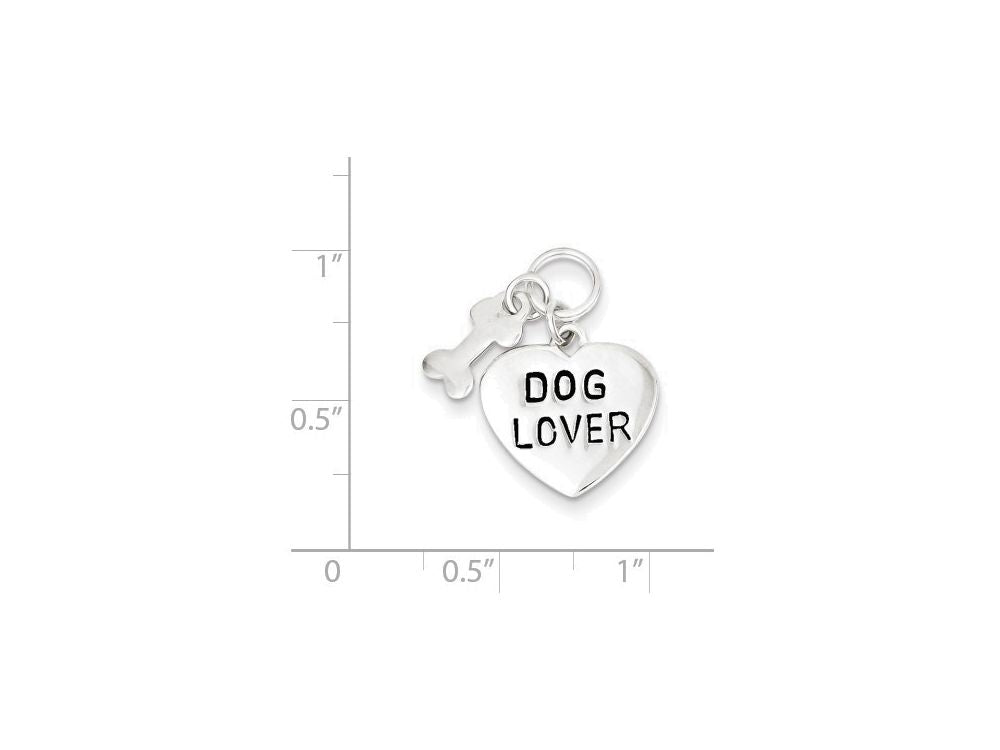 FJC Finejewelers Sterling Silver Dog Lover Pendant Necklace - Chain Included
