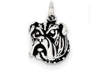 FJC Finejewelers Sterling Silver Antiqued Bull Dog Charm
