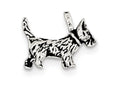 FJC Finejewelers Sterling Silver Antiqued Dog Charm