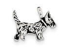FJC Finejewelers Sterling Silver Antiqued Dog Charm