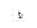 FJC Finejewelers Sterling Silver Cat Charm