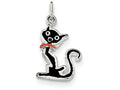 FJC Finejewelers Sterling Silver Cat Charm