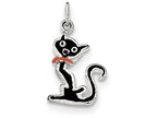 FJC Finejewelers Sterling Silver Cat Charm