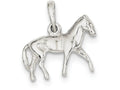 FJC Finejewelers Sterling Silver Polished Horse Pendant Necklace - Chain Included