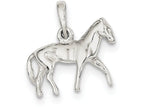 FJC Finejewelers Sterling Silver Polished Horse Pendant Necklace - Chain Included