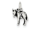 FJC Finejewelers Sterling Silver Antiqued Donkey Charm