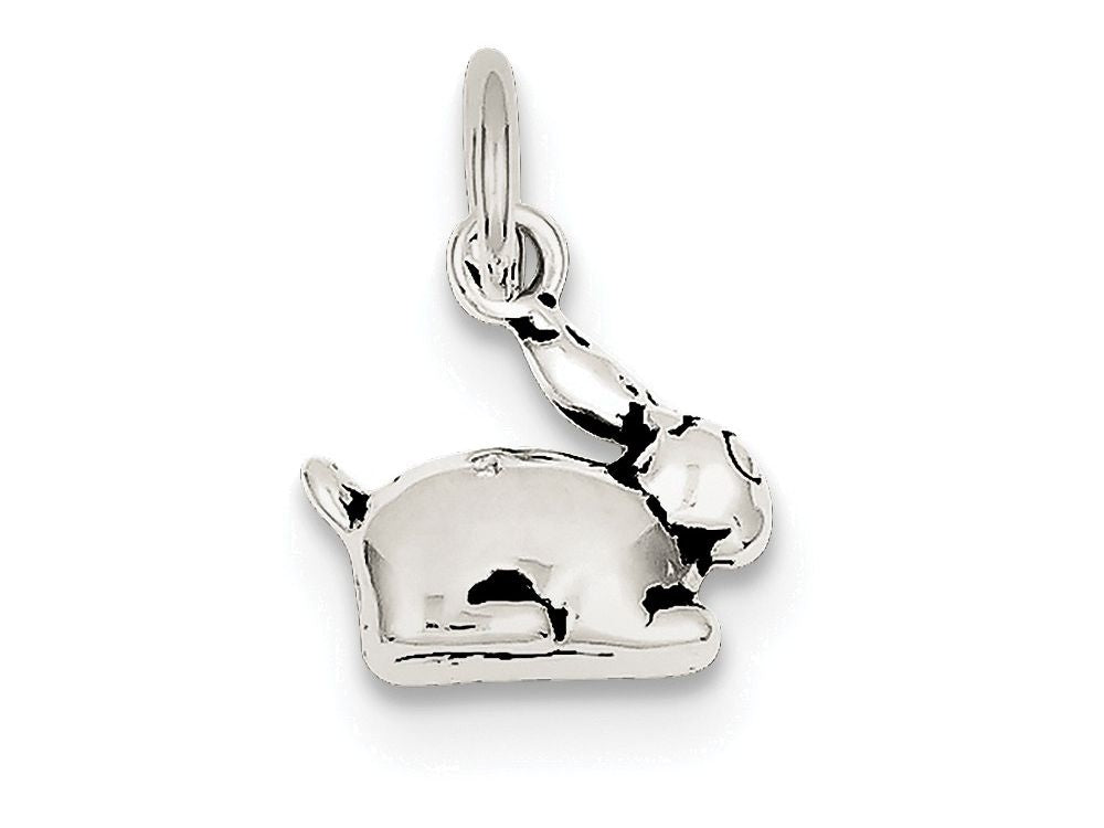 FJC Finejewelers Sterling Silver Antiqued Rabbit Charm