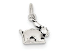FJC Finejewelers Sterling Silver Antiqued Rabbit Charm