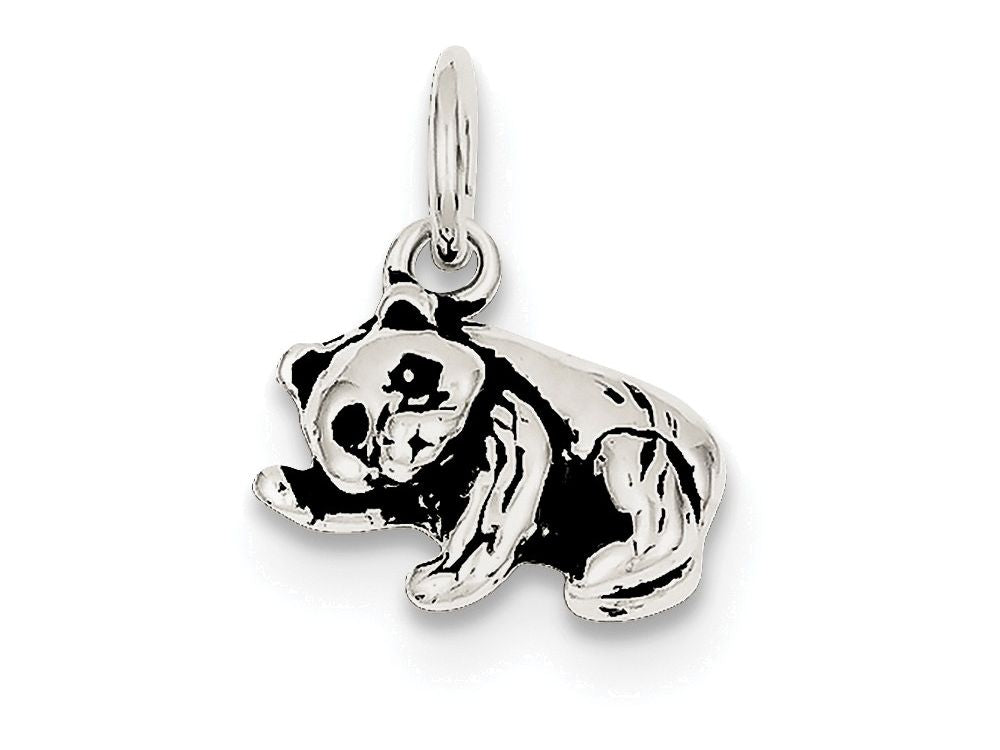 FJC Finejewelers Sterling Silver Antiqued Panda Bear Charm