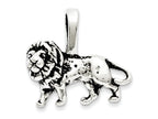 FJC Finejewelers Sterling Silver Antiqued Lion Charm