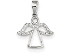 FJC Finejewelers Sterling Silver Angel W/ Cubic Zirconia Wings Pendant Necklace - Chain Included