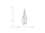 FJC Finejewelers Sterling Silver Ballet Slippers Charm