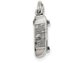 FJC Finejewelers Sterling Silver Antiqued Skateboard Charm