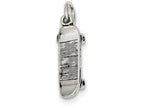 FJC Finejewelers Sterling Silver Antiqued Skateboard Charm