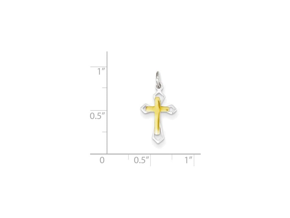 FJC Finejewelers Sterling Silver Cross Pendant Necklace - Chain Included