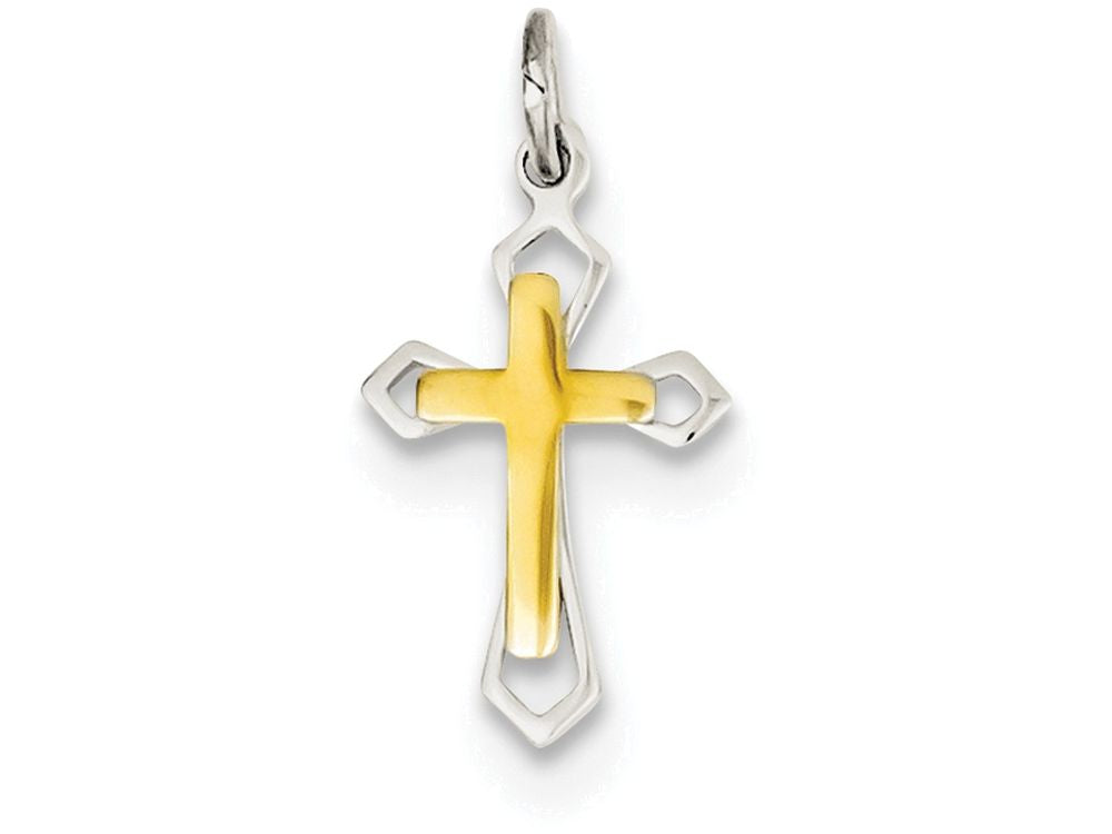 FJC Finejewelers Sterling Silver Cross Pendant Necklace - Chain Included