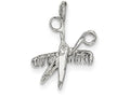 FJC Finejewelers Sterling Silver Comb and Scissors Charm