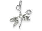 FJC Finejewelers Sterling Silver Comb and Scissors Charm