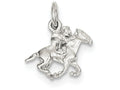 FJC Finejewelers Sterling Silver Horse W/rider Charm