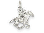 FJC Finejewelers Sterling Silver Horse W/rider Charm