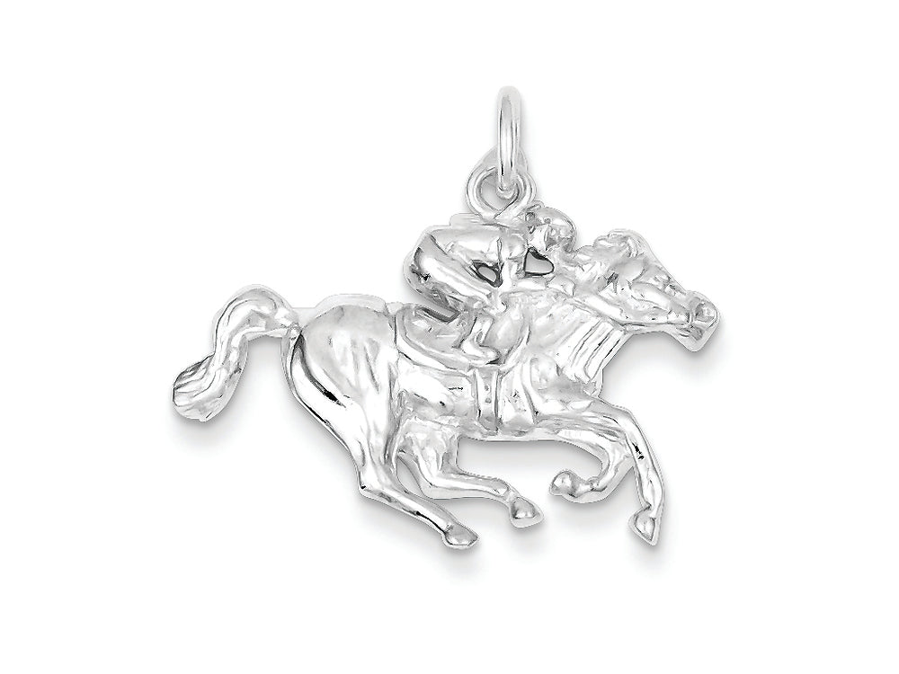FJC Finejewelers Sterling Silver Race Horse Charm