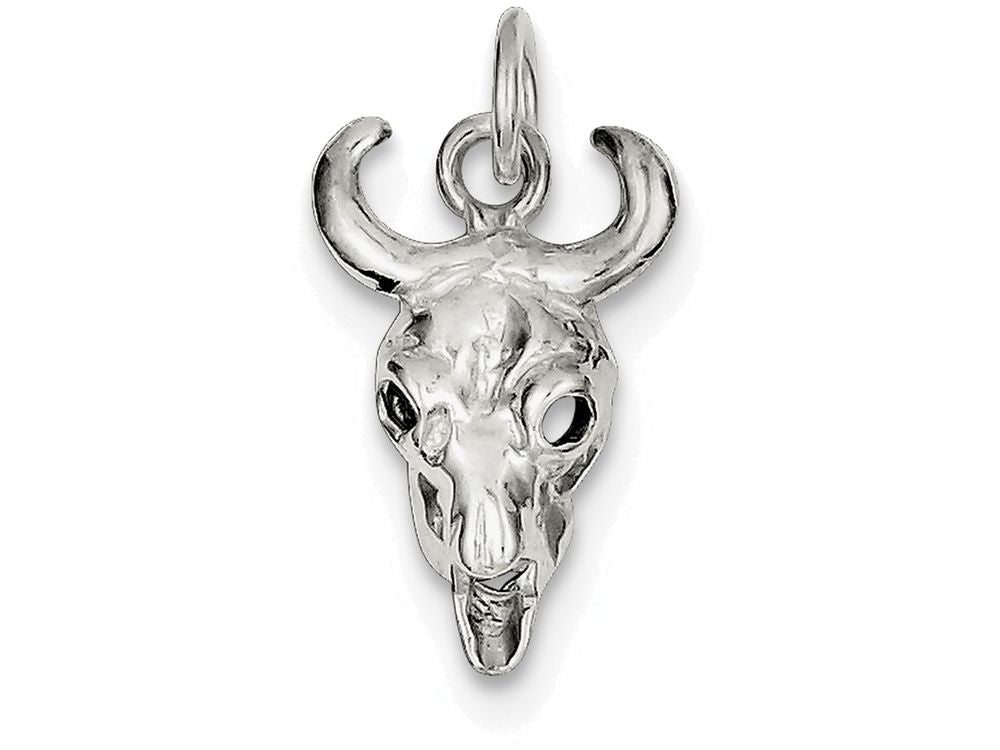 FJC Finejewelers Sterling Silver Skull Charm