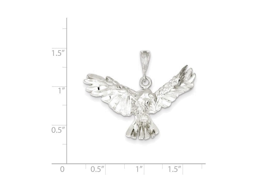 FJC Finejewelers Sterling Silver Eagle Pendant Necklace - Chain Included