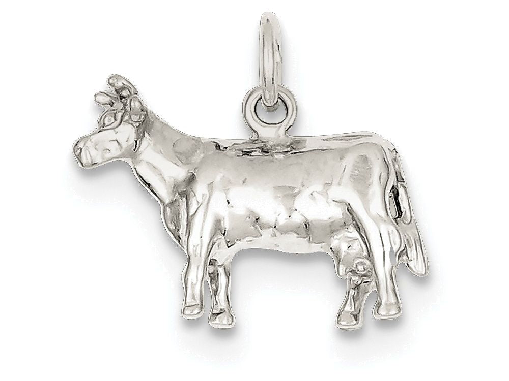 FJC Finejewelers Sterling Silver Cow Charm
