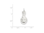 FJC Finejewelers Sterling Silver Cat Charm
