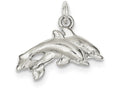 FJC Finejewelers Sterling Silver Dolphins Charm