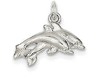 FJC Finejewelers Sterling Silver Dolphins Charm