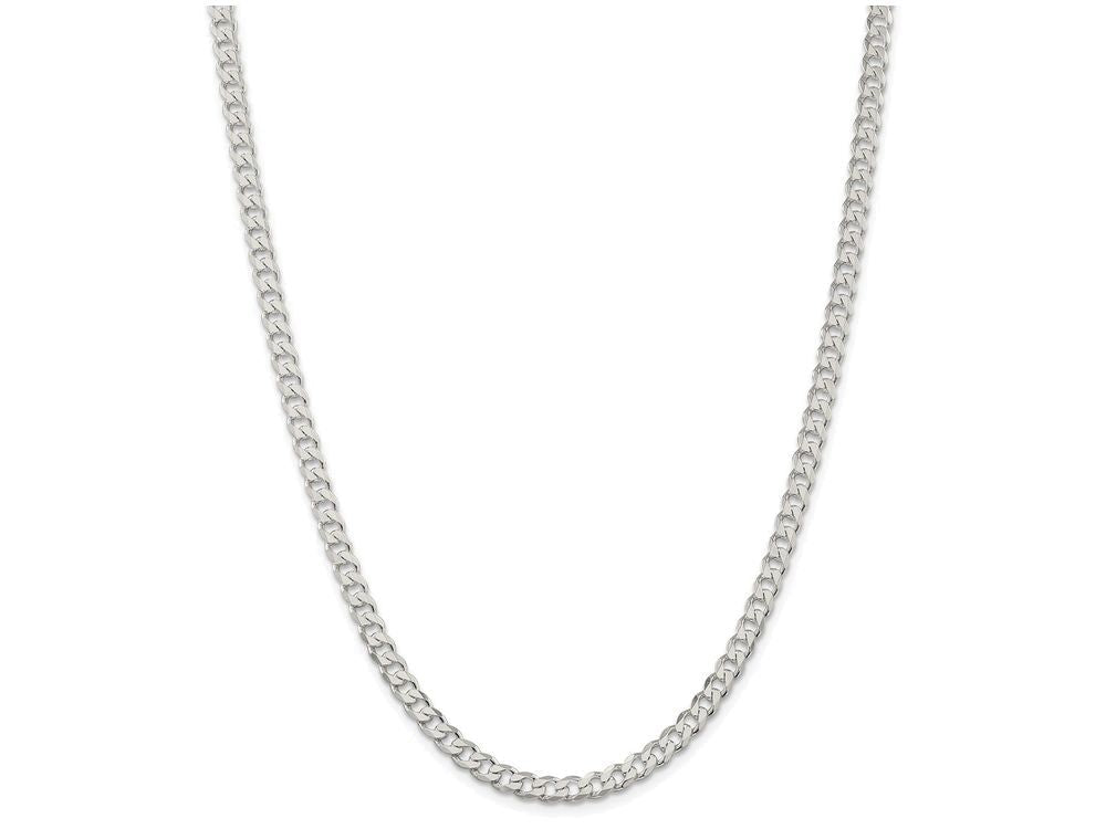 FJC Finejewelers Sterling Silver Rhodium Plated 4.25mm Curb Chain Necklace