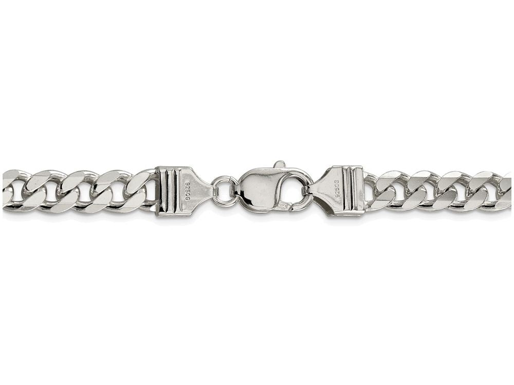 FJC Finejewelers 18 Inch Sterling Silver 8mm Curb Chain Necklace