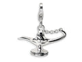 Amore LaVita Sterling Silver 3-D Enameled Magic Lamp w/Lobster Clasp Bracelet Charm